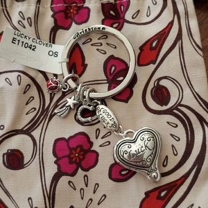 Brighton heart keychain transforms to 4 leaf clover